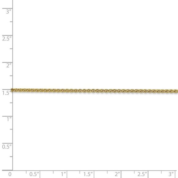 1.65mm 10k Yellow Gold Solid Spiga Chain Necklace, 18 Inch - Picture 5 of 8